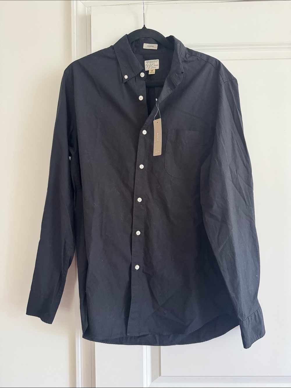 J. Crew Black Long-Sleeve Button-Down Shirt